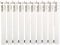Радіатор біметалевий AAA 500/96 10 секцій 546x80x96мм бокове підкл. 1900 Вт білий