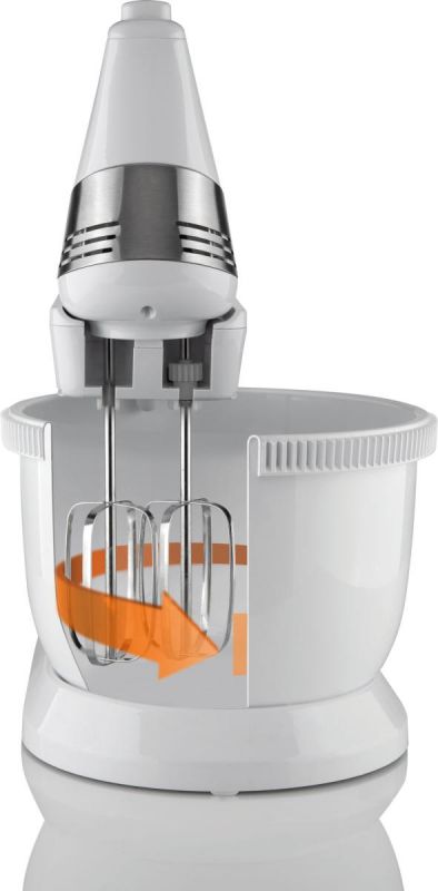 Міксер Gorenje стаціонарний 500Вт, насадки-4, чаша-пластик, 3л, білий