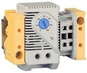Термостат ZPAS 220V, AC, 6А, замикаючий, на DIN рейці,  для вентилятора