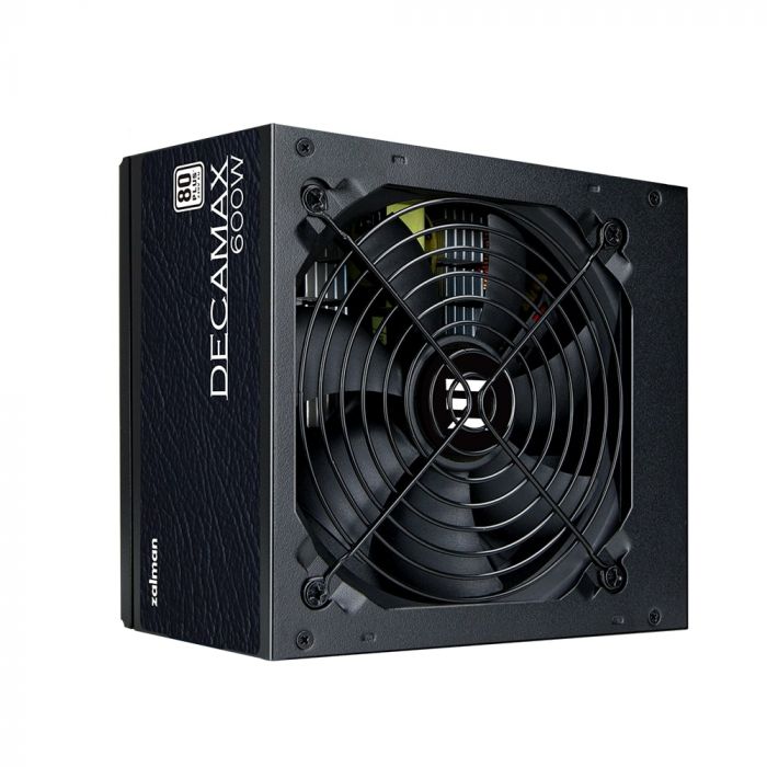 Блок живлення Zalman Decamax  (600W) 85%, 80 Plus, 120мм, 1xMB 24pin(20+4), 1xCPU 8pin(4+4), 3xMolex, 6xSATA, 2xPCIe 8pin(6+2)