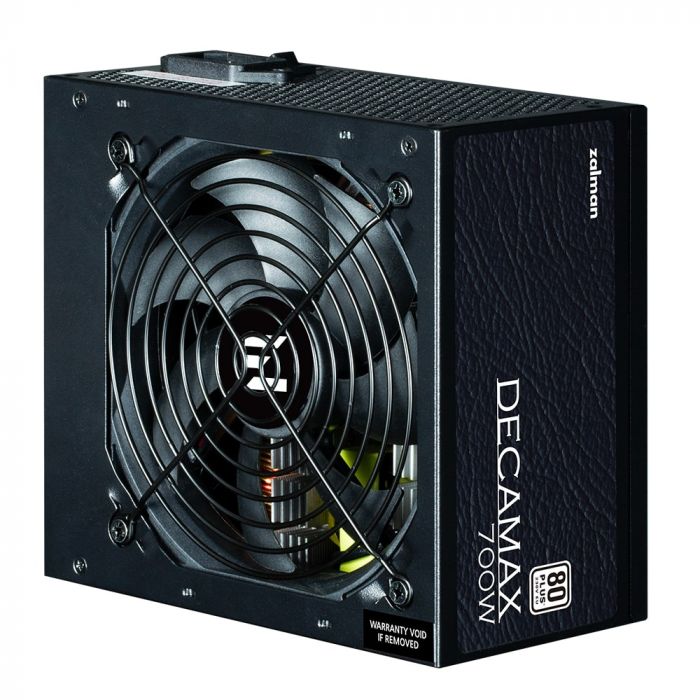 Блок живлення Zalman Decamax  (700W) 85%, 80 Plus, 120мм, 1xMB 24pin(20+4), 1xCPU 8(4+4)+4pin, 3xMolex, 6xSATA, 4xPCIe 8pin(6+2)