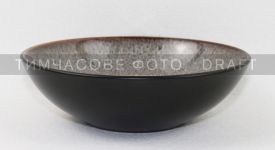 Тарілка супова Ardesto Bolzano, 630мл, 18см, кераміка, чорно-коричневий