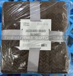 Плед Ardesto Jacquard Braid 160х200см, 100% поліестер, коричневий