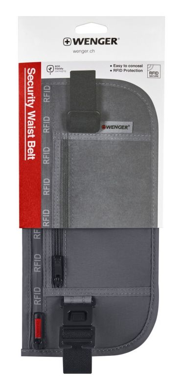Сумка на пояс, Wenger waist belt with RFID pocket, сіра