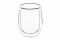 Набір чашок з подвійними стінками Ardesto, 250мл, 2шт, боросилікатне скло, прозорий