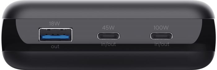 Акумулятор портативний літій-іонний power bank Trust Laro, 20000 мА·год, USB-A/2хUSB-C, 100w, чорний