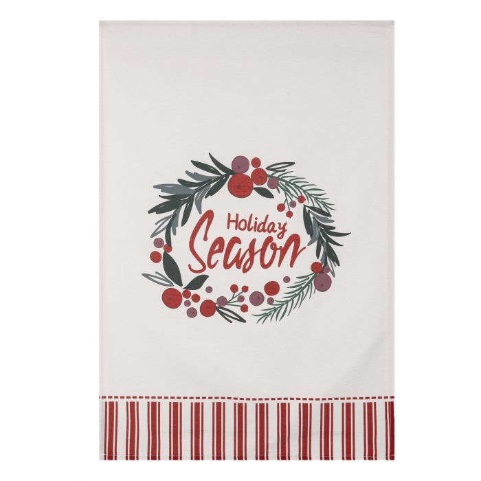 Набір рушничків для кухні Ardesto Happy Holidays 45х65см, 2шт,  90% поліестер, 10% бавовна, червоно-білий