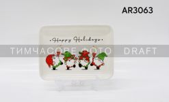 Блюдо Ardesto Gnomes, 20х15см, порцеляна, прямокутна