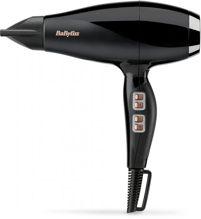 Фен Babyliss Air Power Pro, 2300Вт, 3 режими, дифузор, іоніз-я, хол. обдув, кераміка, чорно-рожевий