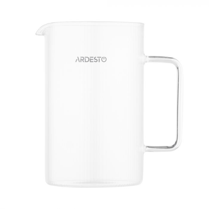 Френч-прес Ardesto Midori, 800мл, боросилікатне скло, бамбук, прозорий
