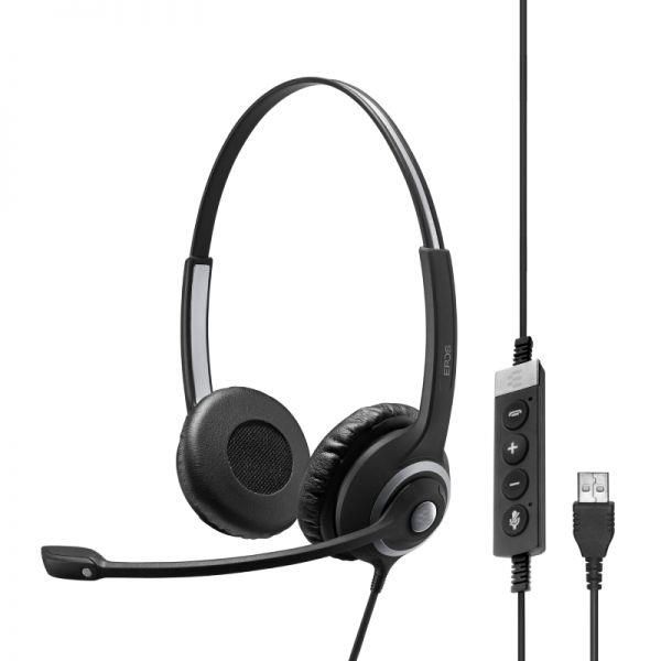 Гарнітура комп'ютерна стерео On-Ear EPOS IMPACT SC 260 USB MS II, USB, односпрямований, сертифікат Microsoft Teams, 2.9м, Чорний