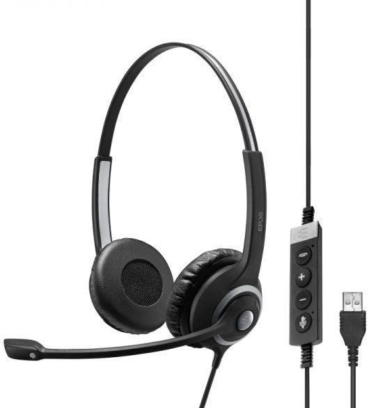 Гарнітура комп'ютерна стерео On-Ear EPOS IMPACT SC 260 USB MS II, USB, односпрямований, сертифікат Microsoft Teams, 2.9м, Чорний