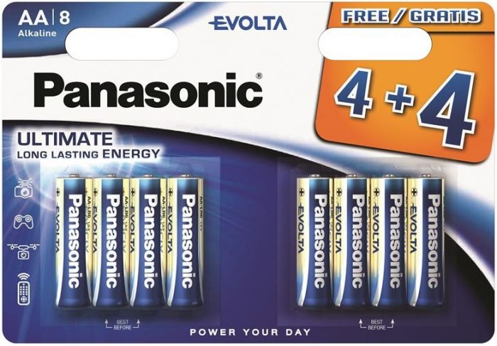 Батарейка Panasonic Evolta лужна AA блістер, 8 шт.