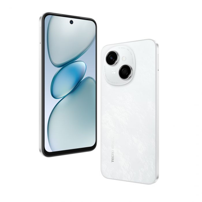 Смартфон TECNO Spark Go 1 (KL4) 6.67" 3/64ГБ, 2SIM, 5000мА•год, Glittery White