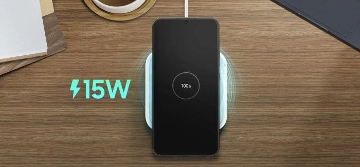 Зарядний пристрій бездротовий Samsung 15Вт, білий