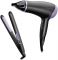 Фен+випрямляч Remington Style Essentials, 2000Вт, 3 режими, фен D3010 и випрямляч S1450, фіолетово-чорний