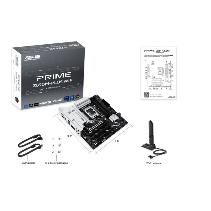 Материнcька плата ASUS PRIME Z890M-PLUS WIFI s1851 Z890 4xDDR5 M.2 HDMI DP Wi-Fi mATX
