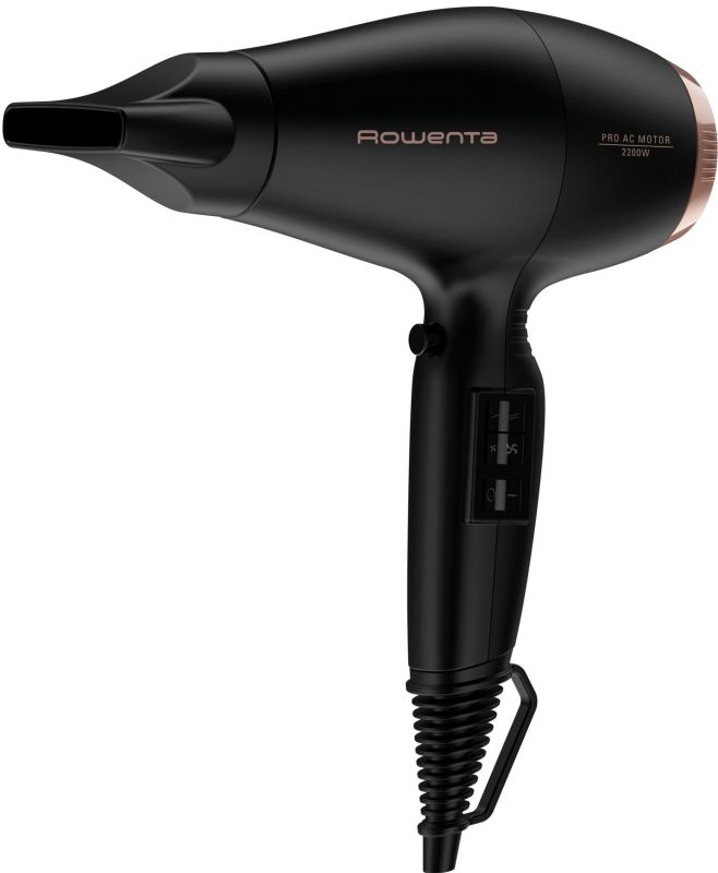 Фен Rowenta Compact PRO+, 2200Вт, 2 режими, дифузор, іоніз-я, хол. обдув, чорний