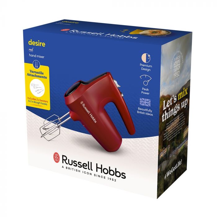 Міксер Russell Hobbs ручний Desire Red, 185Вт, червоний