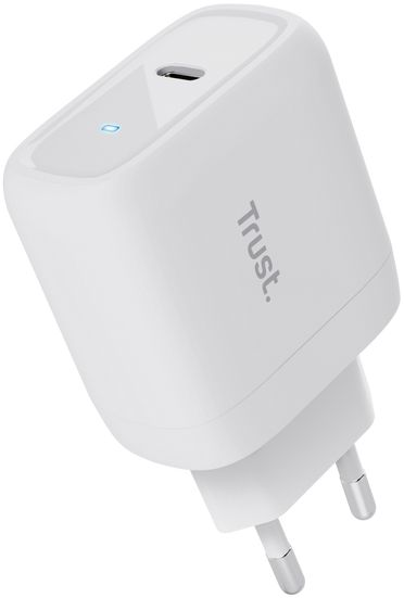 Зарядний пристрій мережевий Trust Maxo 45Вт, USB-C PD, білий
