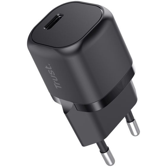 Зарядний пристрій мережевий Trust Maxo 20Вт, USB-C PD, чорний