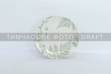 Тарілка десертна Ardesto Capri, 19.2см, порцеляна, біло-зелений