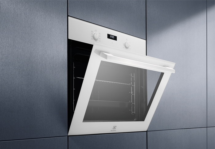 Духова шафа Electrolux електрична, 65л, A, дисплей, конвекція, телескопічні напрямні, білий