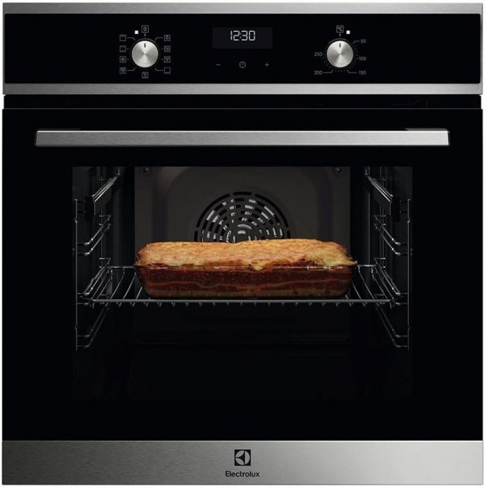 Духова шафа Electrolux електрична, 65л, A, дисплей, конвекція, телескопічні напрямні, чорний