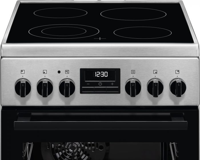 Плита Electrolux електрична склокерамічна, 57л, 50x60см, дисплей, конвекція, нерж