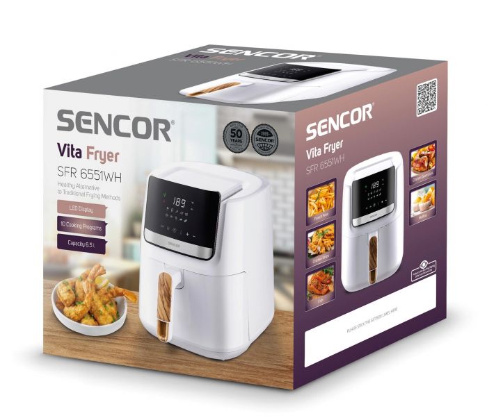 Мультипіч Sencor Vita 1600Вт, чаша-6,5л, сенсорне керув., 10 програм, пластик, білий