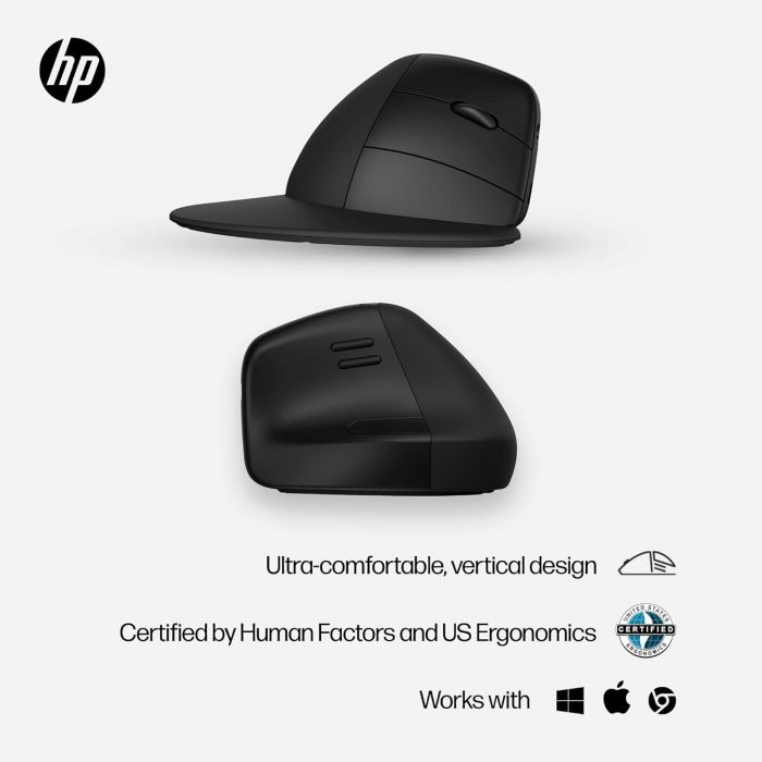 Миша HP 920 Ergonomic Vertical, USB-A/WL/BT, чорний