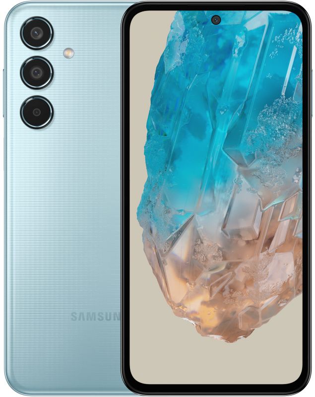 Смартфон Samsung Galaxy M35 5G (M356) 6.6" 6/128ГБ, 2SIM, 6000мА•год, синій світлий