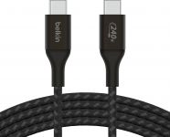 Кабель USB-C > USB-C заряджання/синхронізації Belkin 2м, 240Вт, Type-C, плетений, чорний