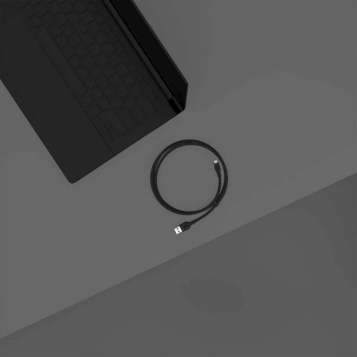 Кабель USB-A > USB-C заряджання/синхронізації Belkin 1м, 60Вт, Type-C, силіконовий з кліпсою, чорний