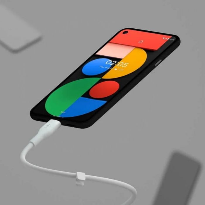 Кабель USB-A > USB-C заряджання/синхронізації Belkin 1м, 60Вт, Type-C, силіконовий з кліпсою, білий