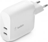 Зарядний пристрій мережевий Belkin 40Вт 2хUSB-С PD, білий