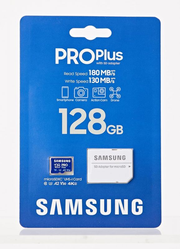 Карта пам'яті Samsung microSDXC    128GB C10 UHS-I R180MB/s PRO Plus