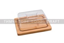 Маслянка Ardesto Midori, 20х15х7.5см, бамбук, пластик