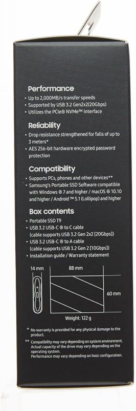 Портативний SSD Samsung 4TB USB 3.2 Gen 2 Type-C T9 Shield