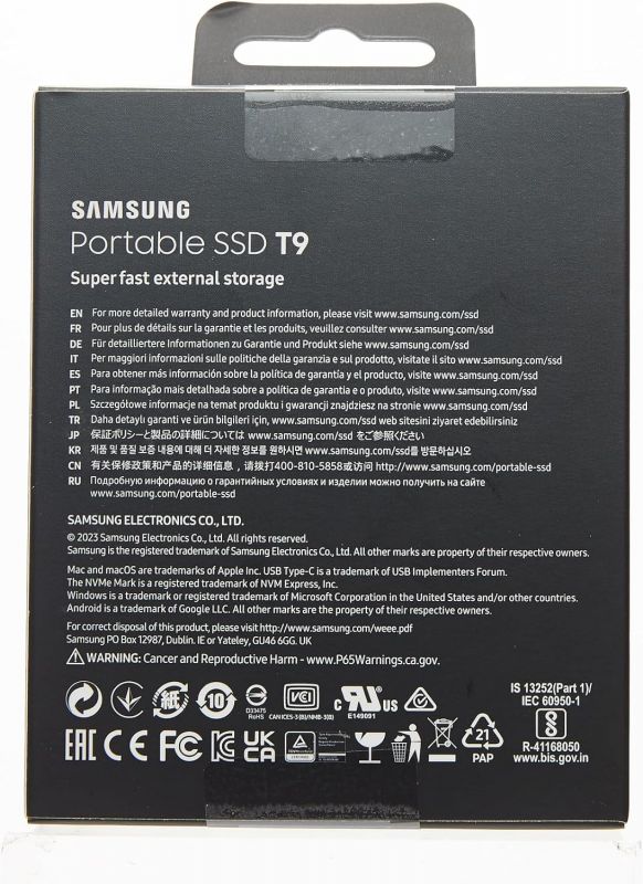 Портативний SSD Samsung 4TB USB 3.2 Gen 2 Type-C T9 Shield