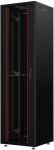 Шафа MIRSAN 19", 16U, GTN SERVER, склянні двері, 600x1000 мм, максимально 1000 кг, чорна