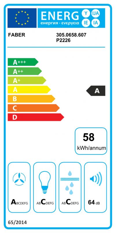 Витяжка Faber вбудована, 70см, 1202м.куб/год, Inka Lux Premium X A70 Kl, нерж