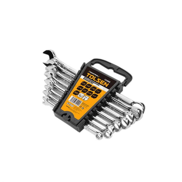 Ключі гайкові Tolsen Профі, набір 8шт, двосторонні, 5/16,3/8,7/16,1/2,9/16,5/8,11/16,3/4, CrV
