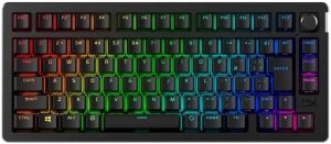 Клавіатура механічна HyperX Alloy Rise 75key, Red, USB-A/WL/BT, EN/UA, RGB, чорний