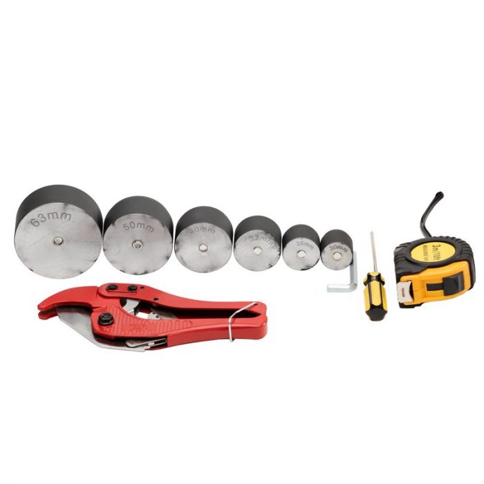 Паяльник для пластикових труб Tekhmann TPW-2406 2400Вт 50-300°C насадки 20 25 32 40 50 63мм 4кг