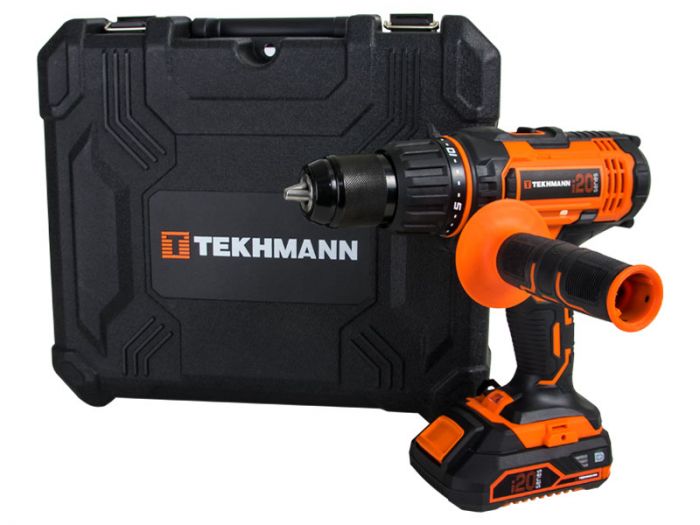 Шурупокрут-дриль ударний акумуляторний Tekhmann TCD-60/i20 kit 20В 1x2А·год 60Нм 440·1650об/хв 1.55кг