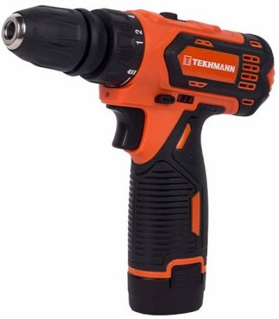 Шурупокрут-дриль акумуляторний Tekhmann TCD-12 QC Li v2.0 12В 2х2А·год 28Нм 0-400·1500об/хв 1кг кейс