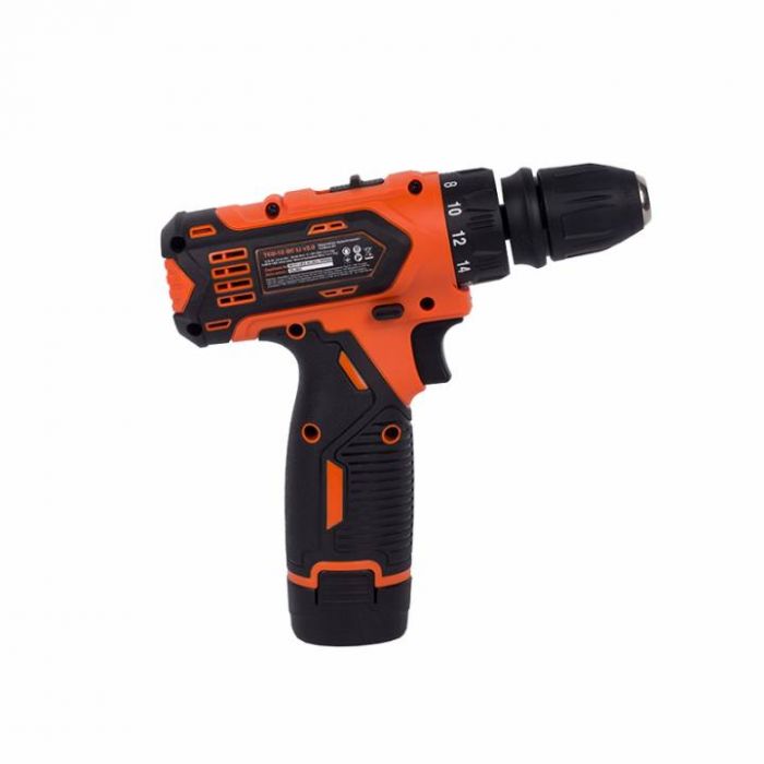 Шурупокрут-дриль акумуляторний Tekhmann TCD-12 QC Li v2.0 12В 2х2А·год 28Нм 0-400·1500об/хв 1кг кейс