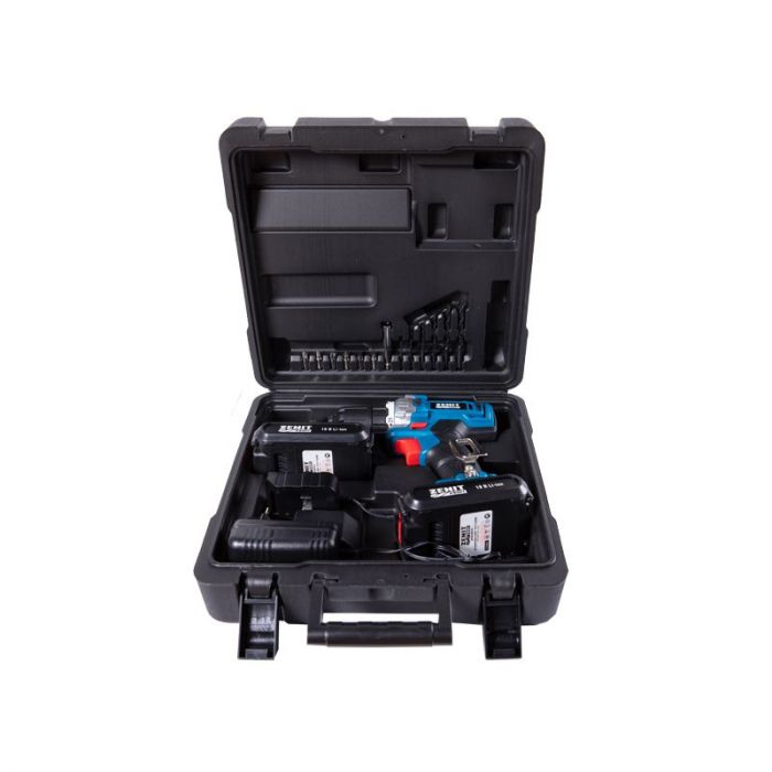 Шурупокрут-дриль акумуляторний Зеніт ЗША-18/2 Li Профі 18В 2х2А·год 27Нм 0-400·1500об/хв 1кг кейс