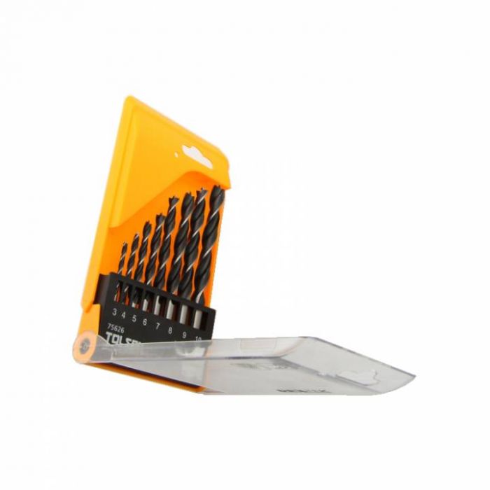 Набір свердел по дереву Tolsen, 8шт, 3-10мм, кейс